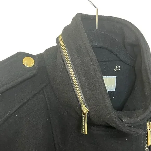 MICHAEL Michael Kors Asymmetrical Coat Sz L - Picture 5 of 12